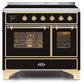 ILVE 40 Inch Majestic II Series Freestanding Electric Double Oven Range with 6 Elements, Triple Glass Cool Door, Convection Oven, TFT Oven Control Display and Child Lock (UMDI10NS3)