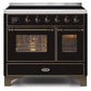 ILVE 40 Inch Majestic II Series Freestanding Electric Double Oven Range with 6 Elements, Triple Glass Cool Door, Convection Oven, TFT Oven Control Display and Child Lock (UMDI10NS3)