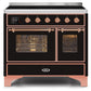 ILVE 40 Inch Majestic II Series Freestanding Electric Double Oven Range with 6 Elements, Triple Glass Cool Door, Convection Oven, TFT Oven Control Display and Child Lock (UMDI10NS3)