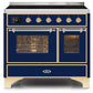 ILVE 40 Inch Majestic II Series Freestanding Electric Double Oven Range with 6 Elements, Triple Glass Cool Door, Convection Oven, TFT Oven Control Display and Child Lock (UMDI10NS3)