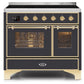 ILVE 40 Inch Majestic II Series Freestanding Electric Double Oven Range with 6 Elements, Triple Glass Cool Door, Convection Oven, TFT Oven Control Display and Child Lock (UMDI10NS3)