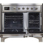 ILVE 40 Inch Majestic II Series Freestanding Electric Double Oven Range with 6 Elements, Triple Glass Cool Door, Convection Oven, TFT Oven Control Display and Child Lock (UMDI10NS3)