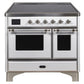 ILVE 40 Inch Majestic II Series Freestanding Electric Double Oven Range with 6 Elements, Triple Glass Cool Door, Convection Oven, TFT Oven Control Display and Child Lock (UMDI10NS3)