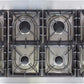 ILVE 48 Inch Majestic II Series Freestanding Dual Fuel Double Oven Range with 8 Sealed Burners, Triple Glass Cool Door, Convection Oven (UM12FDNS)