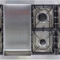 ILVE 48 Inch Majestic II Series Freestanding Dual Fuel Double Oven Range with 8 Sealed Burners, Triple Glass Cool Door, Convection Oven (UM12FDNS)