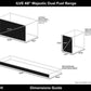 ILVE 48 Inch Majestic II Series Freestanding Dual Fuel Double Oven Range with 8 Sealed Burners, Triple Glass Cool Door, Convection Oven (UM12FDNS)