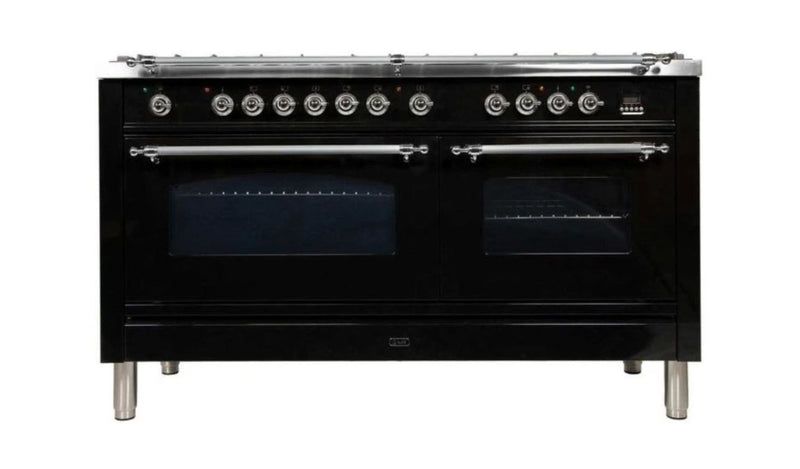 ILVE 60 Inch Nostalgie Series Freestanding Double Oven Dual Fuel Range