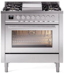 ILVE Professional Plus II 36-Inch Freestanding Dual Fuel Range with 6 Sealed Burner - UP36FWMP