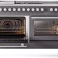 ILVE Professional Plus II 60 Inch Dual Fuel Freestanding Range in Stainless Steel with Trim - UP60FSWMP