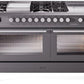 ILVE Professional Plus II 60 Inch Dual Fuel Freestanding Range in Stainless Steel with Trim - UP60FSWMP