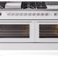 ILVE Professional Plus II 60 Inch Dual Fuel Freestanding Range in Stainless Steel with Trim - UP60FSWMP
