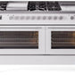 ILVE Professional Plus II 60 Inch Dual Fuel Freestanding Range in Stainless Steel with Trim - UP60FSWMP