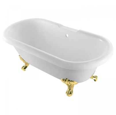 kingston-brass-aqua-eden-67-inch-acrylic-clawfoot-tub-no-faucet-drillings-white-polished-brass-vtds672924jnh2