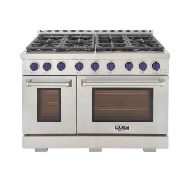 Kucht Appliance Package - 48 inch Natural Gas Range in Stainless Steel, Wall Dishwasher, Refrigerator, K65-KFX480-02D