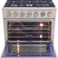 Kucht Appliance Package Professional 36 in. 5.2 cu ft. Natural Gas Range, Range Hood, Dishwasher, K7740D-KNG-361