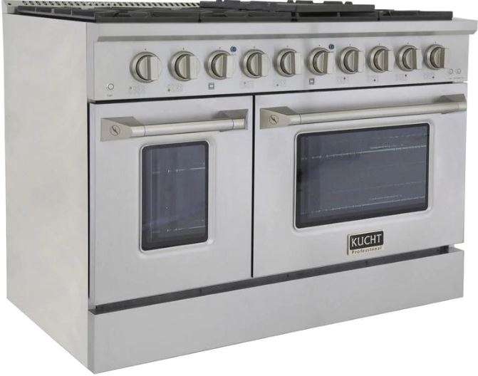 Kucht Appliance Package Professional 48 in. 6.7 cu ft. Natural Gas Range, Microwave Drawer & Dishwasher, KMD24S-KNG-481