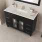 Laviva Nova 48" Espresso Bathroom Vanity with White Ceramic Basin Countertop 31321529-48E-CB