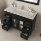Laviva Nova 48" Espresso Bathroom Vanity with White Ceramic Basin Countertop 31321529-48E-CB