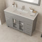 Laviva Nova 48" Grey Bathroom Vanity with White Ceramic Basin Countertop 31321529-48G-CB