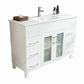 Laviva Nova 48" White Bathroom Vanity with White Ceramic Basin Countertop 31321529-48W-CB