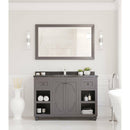 Laviva Odyssey 48" Maple Grey Bathroom Vanity with Black Wood Marble Countertop 313613-48G-BW