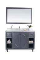 Laviva Odyssey 48" Maple Grey Bathroom Vanity with White Carrara Marble Countertop 313613-48G-WC