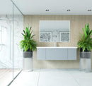 Laviva Vitri 54" Fossil Grey Bathroom Vanity with VIVA Stone Matte White Solid Surface Countertop 313VTR-54FG-MW