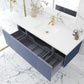 Laviva Vitri 54" Nautical Blue Bathroom Vanity with VIVA Stone Matte White Solid Surface Countertop 313VTR-54NB-MW
