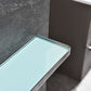 Lexora Bagno Bianca Stainless Steel White Glass Shelf w/ Towel Bar & Robe Hook - Chrome LSTR18152PC-WG