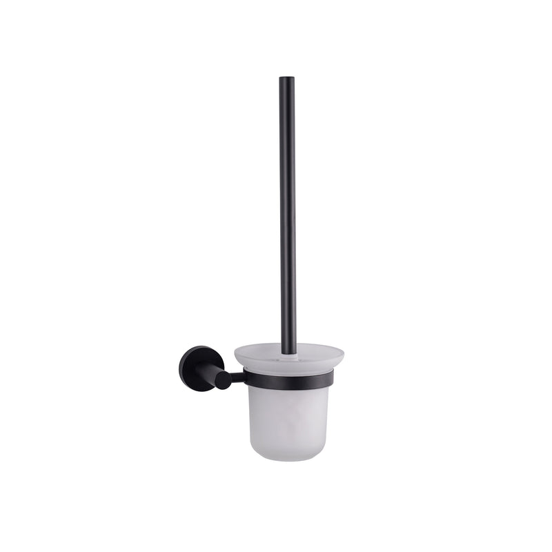 Lexora Bagno Nera Stainless Steel Toilet Brush - Matte Black LB16152MB