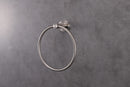 Lexora Bagno Nera Stainless Steel Towel Ring - Satin Nickel LTR16152SN