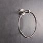 Lexora Bagno Nera Stainless Steel Towel Ring - Satin Nickel LTR16152SN