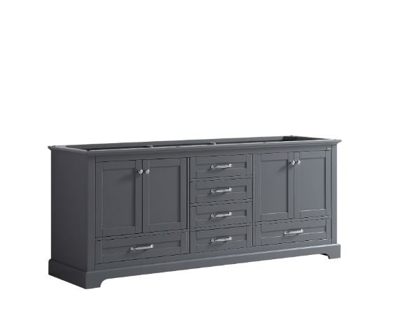 Lexora Dukes 80" Dark Grey Vanity Cabinet Only LD342280DB00000