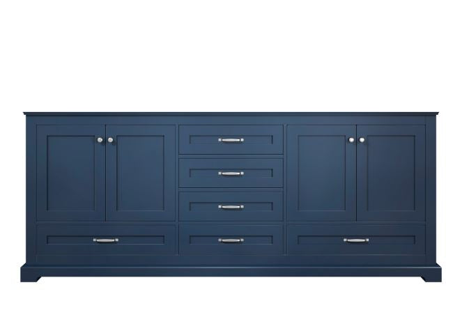 Lexora Dukes 80" Navy Blue Vanity Cabinet Only LD342280DE00000
