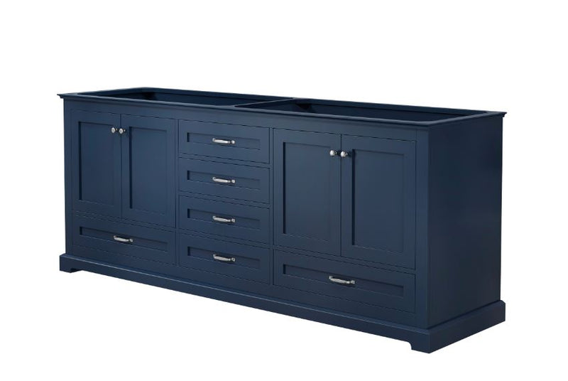 Lexora Dukes 80" Navy Blue Vanity Cabinet Only LD342280DE00000