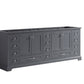 Lexora Dukes 84" Dark Grey Vanity Cabinet Only LD342284DB00000