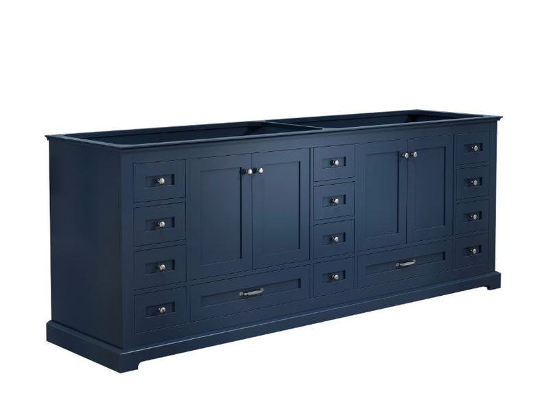 Lexora Dukes 84" Navy Blue Vanity Cabinet Only LD342284DE00000
