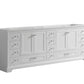Lexora Dukes 84" White Vanity Cabinet Only LD342284DA00000