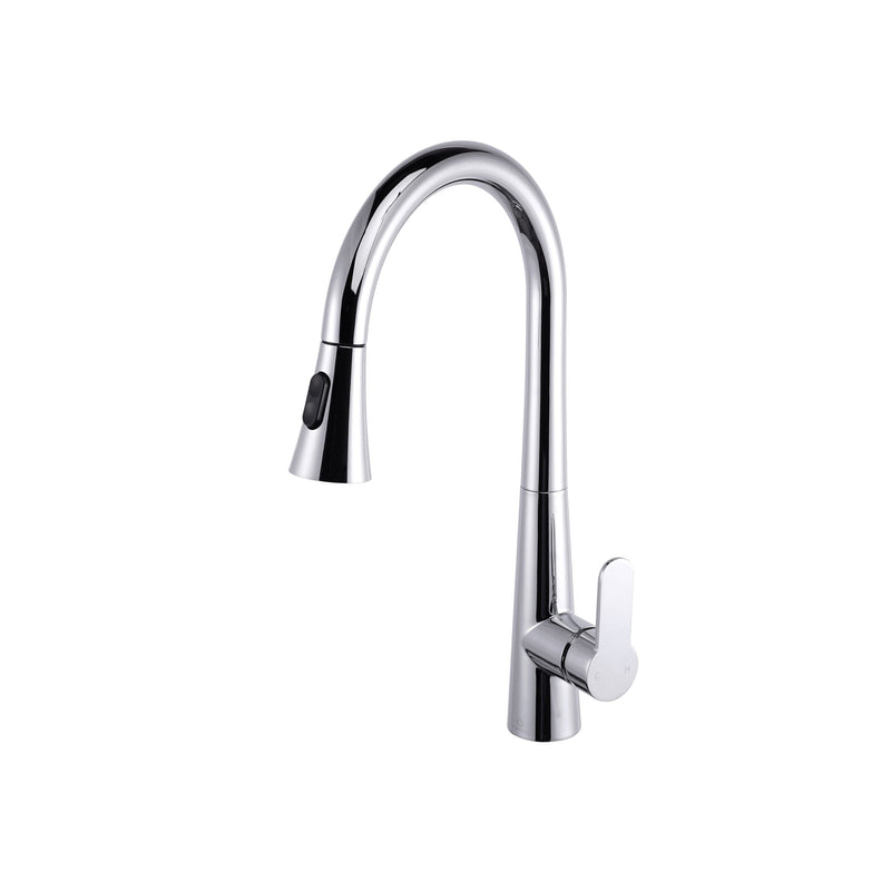 Lexora Furio Brass Kitchen Faucet w/ Pull Out Sprayer - Chrome LKFS7011CH