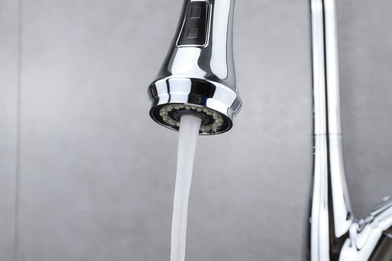 Lexora Garbatella Brass Kitchen Faucet w/ Pull Out Sprayer - Chrome LKFS9011CH