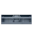Lexora Geneva 60" Dark Grey Double Vanity, no Top and 60" LED Mirror LG192260DB00LM60