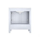 Lexora Jacques 30" White Single Vanity, White Carrara Marble Top, White Square Sink and no Mirror LJ342230SADS000