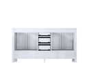 Lexora Jacques 60" White Vanity Cabinet Only LJ342260DA00000