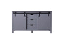Lexora Marsyas 60" Dark Grey Vanity Cabinet Only LM342260DB00000