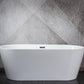 Lexora Melina 67" Free Standing Acrylic Bathtub w/ Chrome Drain LD900367A1C0000