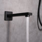 Lexora Monte Celo Set, 8" Square Rain Shower and Handheld, Matte Black LSS10011MB