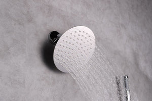 Lexora Salamonio Set, 8" Round Rain Shower and Handheld, Chrome LSS11011CH