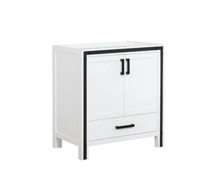 Lexora Ziva 30" White Vanity Cabinet Only LZV352230SA00000