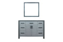 Lexora Ziva 48" Dark Grey Single Vanity, no Top and 34" Mirror LZV352248SB00M34