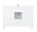 Lexora Ziva 48" White Single Vanity, Cultured Marble Top, White Square Sink and no Mirror LZV352248SAJS000